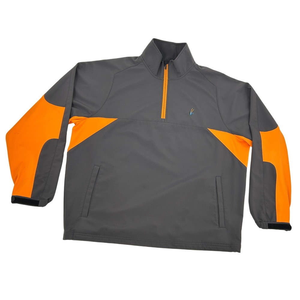 Zero Restriction Tour Series Jacket  Mens XL Gray Orange 1/4 Zip Cattail Creek‎